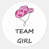 Mannschaftsmädchen Geschlecht bei der Abstimmung o Runder Aufkleber (Vorderseite)