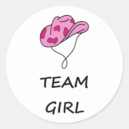 Mannschaftsmädchen Geschlecht bei der Abstimmung o Runder Aufkleber (Vorderseite)