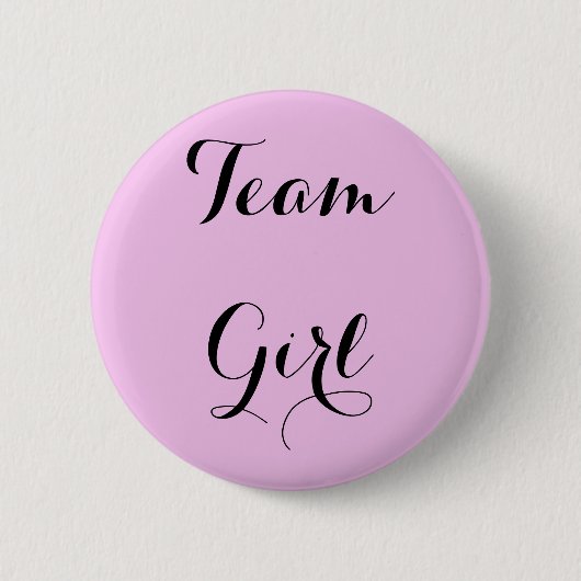 Mannschaftsmädchen Geschlecht enthüllt Party-Taste Button (Vorderseite)