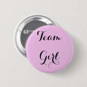 Mannschaftsmädchen Geschlecht enthüllt Party-Taste Button (Vorne & Hinten)