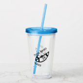 Mannschaftsname hinzufügen Spielername Datum Sport Acryltrinkbecher (Rückseite)