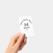 Mannschaftsname hinzufügen Spielername Datum Sport Ausweis (Handheld)