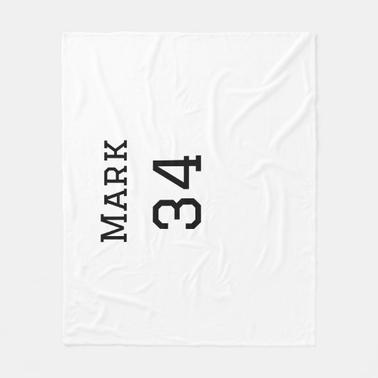 Mannschaftsname hinzufügen Spielername Datum Sport Fleecedecke (Vorderseite)