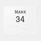 Mannschaftsname hinzufügen Spielername Datum Sport Fleecedecke (Vorderseite (Horizontal))