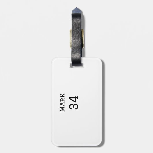 Mannschaftsname hinzufügen Spielername Datum Sport Gepäckanhänger (Rückseite vertikal)