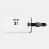 Mannschaftsname hinzufügen Spielername Datum Sport Gepäckanhänger (Rückseite horizontal)