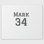 Mannschaftsname hinzufügen Spielername Datum Sport Geschenkpapier (Flach)