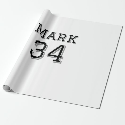 Mannschaftsname hinzufügen Spielername Datum Sport Geschenkpapier (Ungerollt)