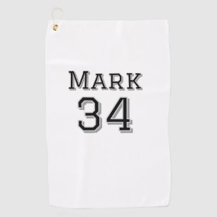 Mannschaftsname hinzufügen Spielername Datum Sport Golfhandtuch