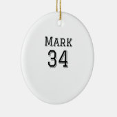 Mannschaftsname hinzufügen Spielername Datum Sport Keramik Ornament (Rechts)