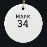 Mannschaftsname hinzufügen Spielername Datum Sport Keramik Ornament<br><div class="desc">Gestaltung</div>