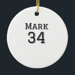 Mannschaftsname hinzufügen Spielername Datum Sport Keramik Ornament<br><div class="desc">Gestaltung</div>