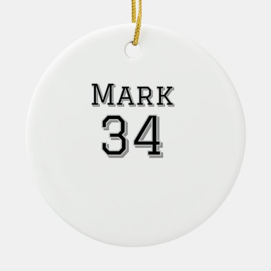 Mannschaftsname hinzufügen Spielername Datum Sport Keramik Ornament (Vorne)