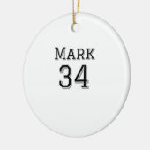 Mannschaftsname hinzufügen Spielername Datum Sport Keramik Ornament (Links)