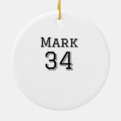 Mannschaftsname hinzufügen Spielername Datum Sport Keramik Ornament (Hinten)