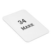 Mannschaftsname hinzufügen Spielername Datum Sport Magnet (Rechte Seite)