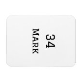 Mannschaftsname hinzufügen Spielername Datum Sport Magnet (Horizontal)