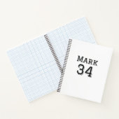 Mannschaftsname hinzufügen Spielername Datum Sport Notizblock (Innenseite)