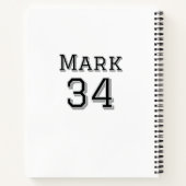 Mannschaftsname hinzufügen Spielername Datum Sport Notizblock (Rückseite)