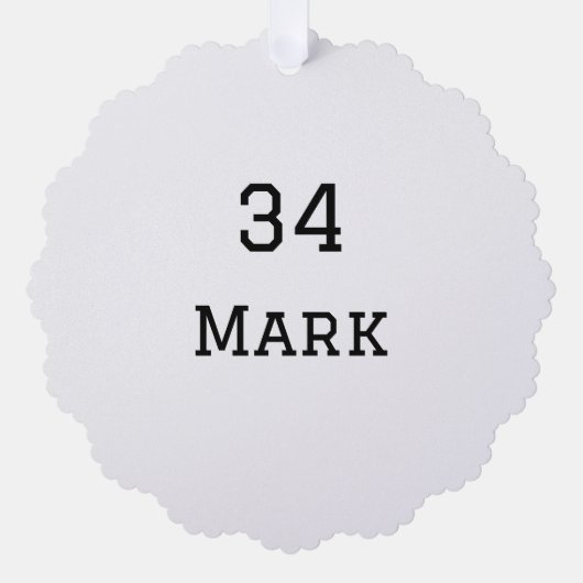 Mannschaftsname hinzufügen Spielername Datum Sport Ornament Karte (Vorderseite)