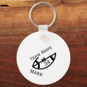 Mannschaftsname hinzufügen Spielername Datum Sport Schlüsselanhänger (Rückseite)