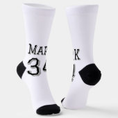Mannschaftsname hinzufügen Spielername Datum Sport Socken (Gewinkelt)
