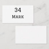 Mannschaftsname hinzufügen Spielername Datum Sport Visitenkarte (Vorne/Hinten)