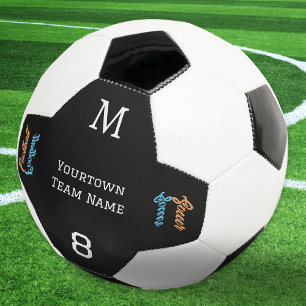 Mannschaftsname Nummer Monogramm Modern Stylisch Fußball