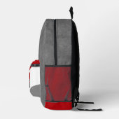 Mannschaftsname: Rot-Grau-Volleyball Bedruckter Rucksack (Rechts)