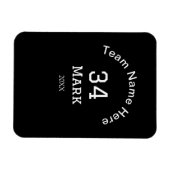 Mannschaftsname Spielername Datum Sport Männer Magnet (Horizontal)