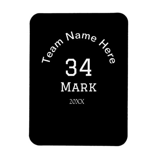 Mannschaftsname Spielername Datum Sport Männer Magnet (Vertikal)