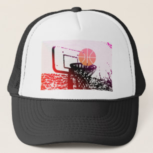 Mannschaftssport-Ball-Basketball-Netz-Zug-Spiel Truckerkappe
