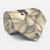 Mannschaftssport mit Monogramm Baseball-Softball Krawatte (Gerollt)