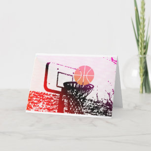 Mannschaftssportball Basketballnetz Trainer Spiel Dankeskarte
