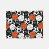 Mannschaftssportbälle Fleecedecke (Vorderseite (Horizontal))
