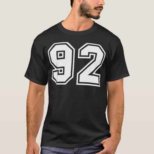 Mannschaftstrikot Nummer 92 T-Shirt (Vorderseite)