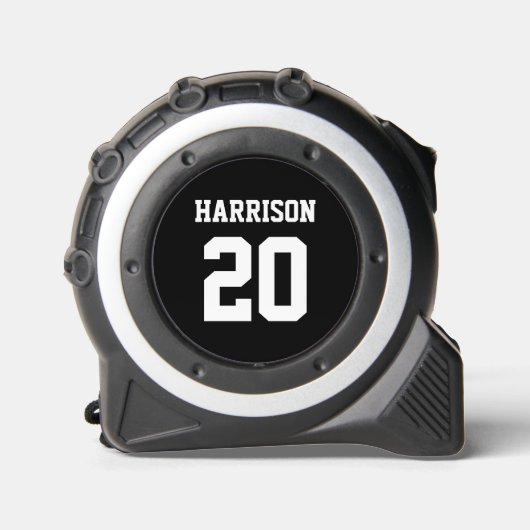 Mannschaftszahl für verschiedene Sportarten Schwar Maßband (Vorderseite)