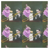 Mannspiele Trombone Prallplatte tanzt auf Tabelle Stoff (Muster)