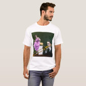 Mannspiele Trombone Prallplatte tanzt auf Tabelle T-Shirt (Vorne ganz)