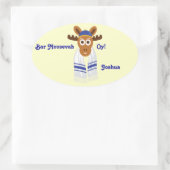 Manny die Elche Head_Bar Moosevah Oy! Ovaler Aufkleber (Tasche)