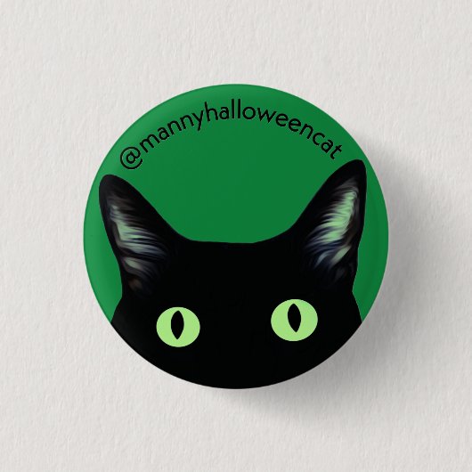 Manny Halloween Cat Button (Vorderseite)