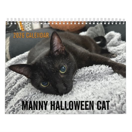 Manny Halloween-Katze 2026 Kalender (Titelbild)