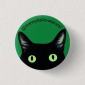 Manny Halloween-Katzen-Button Button (Vorderseite)