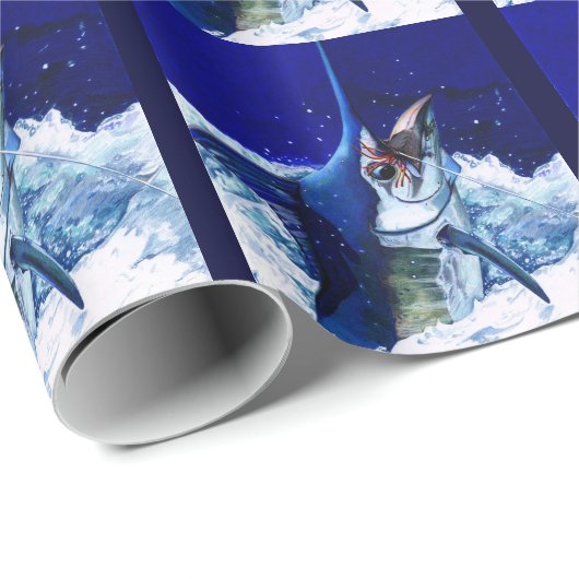 Manny Speerfisch-Packpapier Geschenkpapier (Rolleneckpunkt)