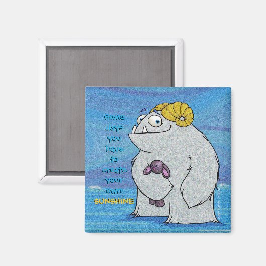 Manny the Yeti, Magnet (Vorderseite/Rückseite)