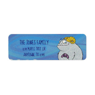 Manny the Yeti, Rücksendeadressen-Aufkleber