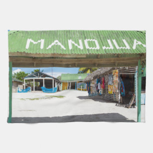 Mano Juan village in Saona Domenican Republic Geschirrtuch