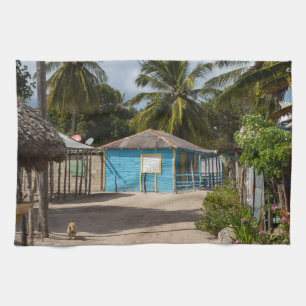 Mano Juan village in Saona Domenican Republic Küchentuch