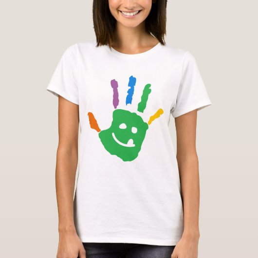 Mano Multicolor: Una Explosión de Alegría T-Shirt (Vorderseite)