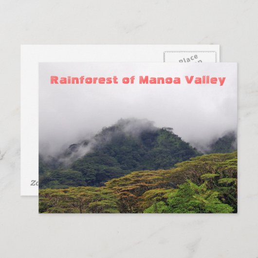 Manoa Valley Rainforest Postcard Postkarte (Vorne/Hinten)
